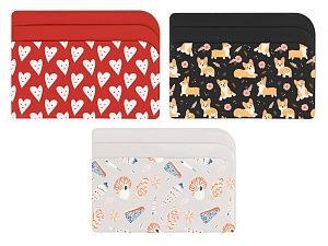 Картхолдер для 3-х карт с возможностью полноцветной печати, софт-тач