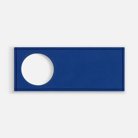 Лейбл из ПВХ с вырубкой «Круг», синий