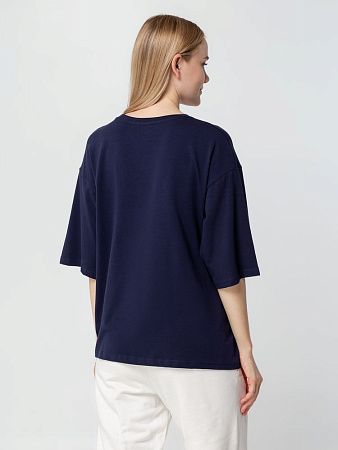 Футболка унисекс оверсайз Street Vibes, темно-синяя, размер XL/2XL