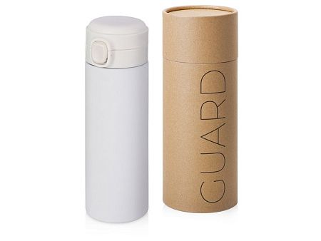 Вакуумная термокружка c кнопкой «Guard», soft-touch, 400 мл, тубус