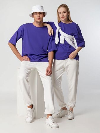 Футболка унисекс оверсайз Street Vibes, фиолетовая, размер XL/2XL