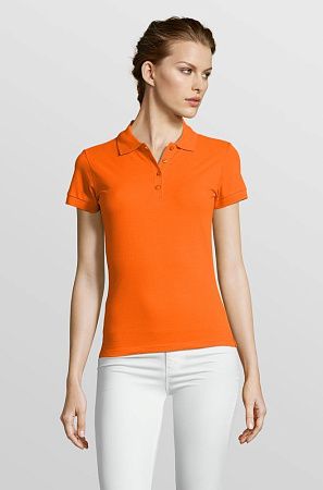 Рубашка поло женская People 210, оранжевая, размер L