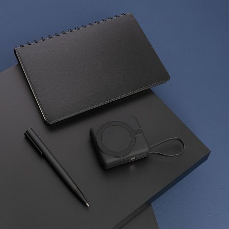 Внешний аккумулятор с подсветкой Риттер PD (Ritter PD) 10000mAh с функцией беспроводной зарядки 15W, серый