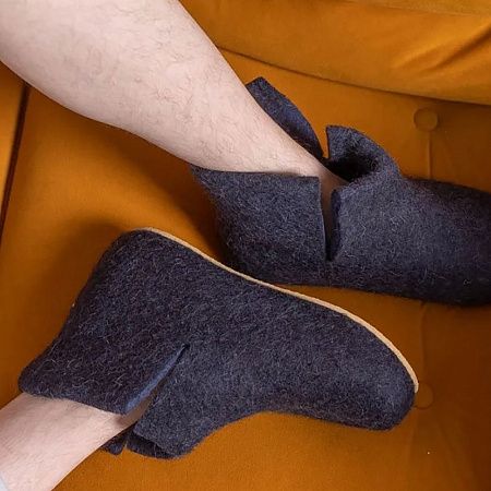 Домашние валенки Wild, темно-синие (клякса), размер 41