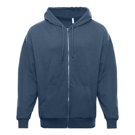 Толстовка STAN Oversize Zip с капюшоном футер без начёса 240, 99, Графит,  (101)  (48/M)