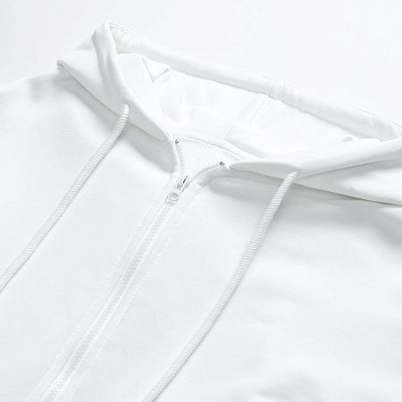 Толстовка унисекс оверсайз на молнии Zippy Terry, белая, размер XS/S