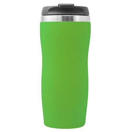 Термокружка SLIM SOFT 350мл. Салатовая с черной крышкой 6031.15