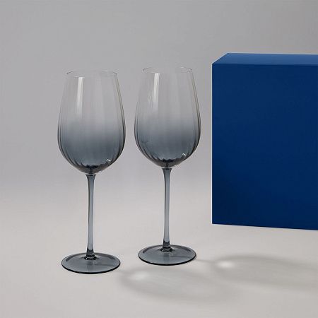 Подарочный набор 2 бокала для вина Mancera в синей коробке