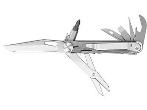 Нож-мультитул Rocktol 12 в 1 с титановыми ручками, цвет: серый