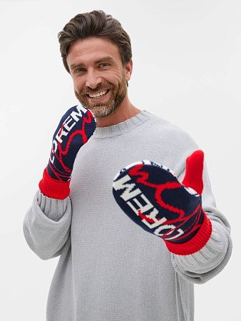 Варежки на заказ Joyful Grand, полушерсть, размер L/XL
