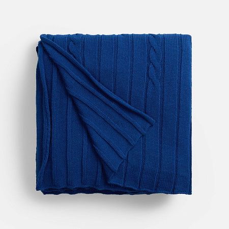 Плед Tressa, темно-синий (кобальт)