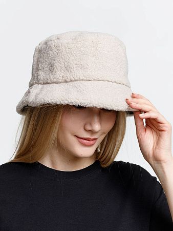 Панама Bucket двусторонняя утепленная, темно-серая с бежевым, размер S/M