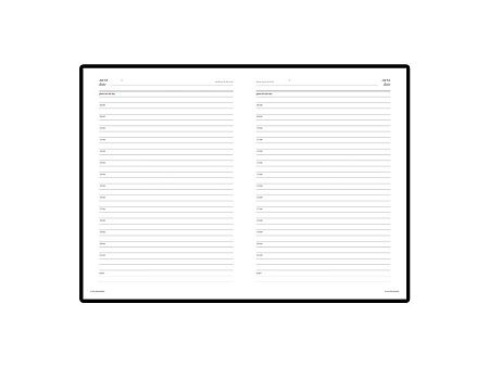 Ежедневник недатированный А5 «Sidney Nebraska» с серебряным срезом