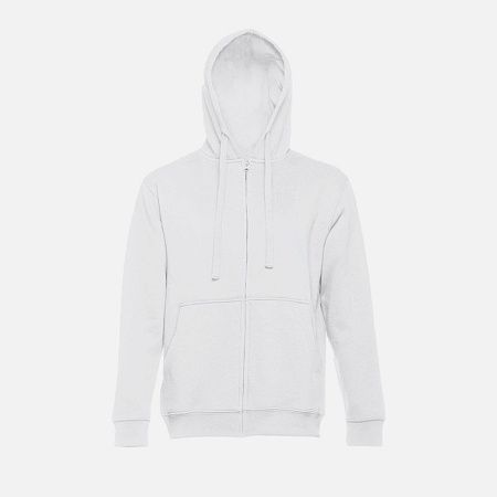 Толстовка мужская на молнии с капюшоном Amsterdam, белая, размер S
