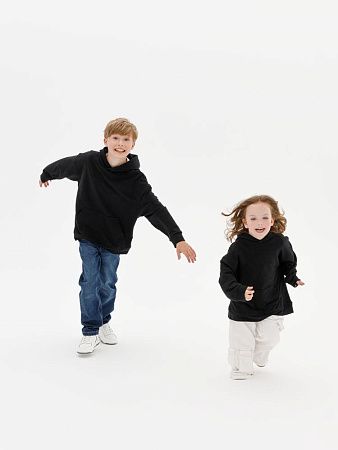 Худи детское оверсайз Houdini, черное, размер 14 лет (154-164 см)