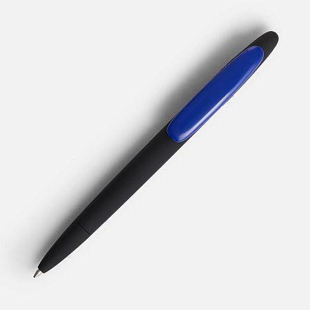 Ручка шариковая Prodir DS5 TRR-P Soft Touch, черная с синим