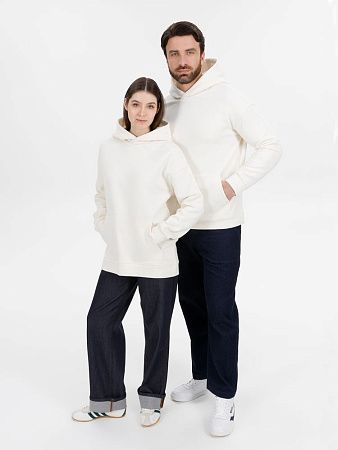 Худи оверсайз унисекс Snuggie, молочно-белое, размер M/L