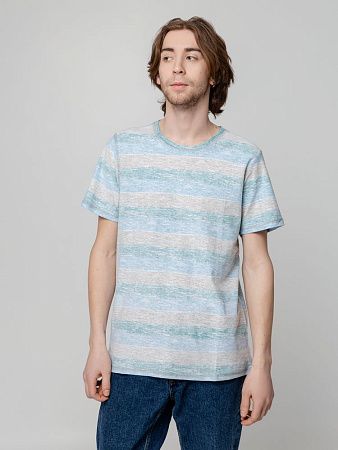 Футболка мужская Rayet двусторонняя, голубая с зеленым, размер XXL