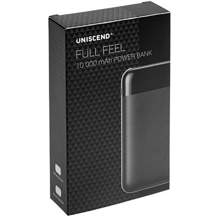 Внешний аккумулятор Uniscend Full Feel 10000 мАч с индикатором, черный