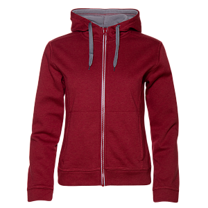 Толстовка женская STAN с капюшоном на молнии сэндвич 320, 19, Бордовый меланж,  (166)  (48/L)