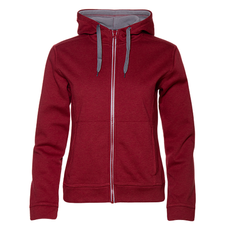 Толстовка женская STAN с капюшоном на молнии сэндвич 320, 19, Бордовый меланж,  (166)  (44/S)