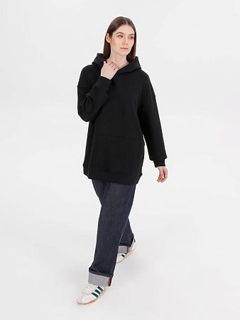 Худи оверсайз унисекс Outshine, черное, размер XS/S