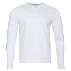 Футболка унисекс с длинным рукавом STAN хлопок/эластан 180, 35, Белый,  (10/1)  (42/XXS)