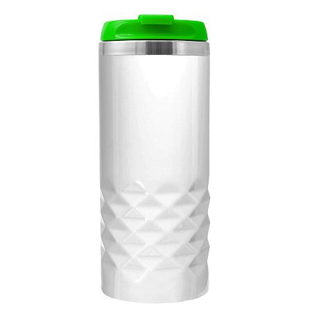 Термокружка NEXT WHITE 350мл. Белая с салатовой крышкой 6042.15