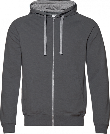 Толстовка мужская STAN с капюшоном на молнии футер без начёса 260, 61, Тёмно-серый,  (100/1)  (48/M)