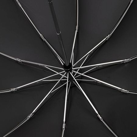 Зонт обратного сложения с ручкой-карабином Foldberry, серый