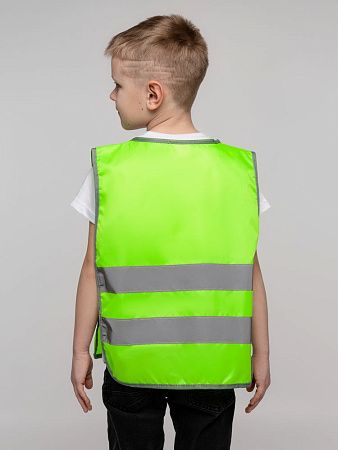 Жилет светоотражающий детский С-2.001Н, желтый неон, размер 4–6 лет (98-115 см)