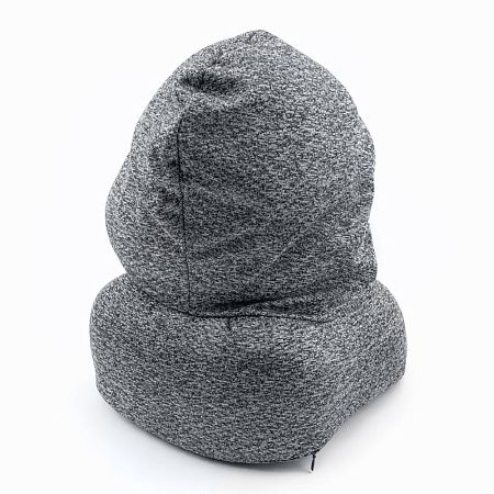 Подушка для путешествий с капюшоном Shon, тёмно-серая