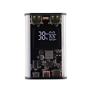 Зарядное (22.5W) устройство "Inside" 9000 mAh с прозрачным корпусом и цифровым индикатором заряда/напряжения/силы тока