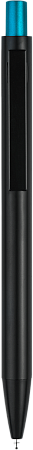 Ручка OKS MIRROR Черная с голубым 1140.12