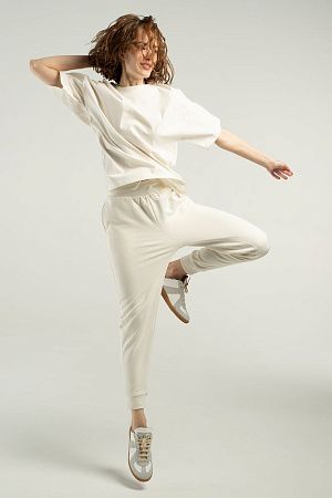 Футболка унисекс оверсайз T3, молочно-белая, размер M/L