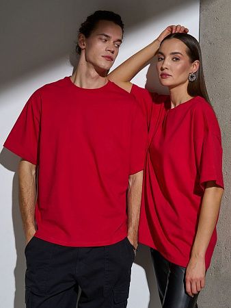 Футболка Oversize Premium, красная, размер L