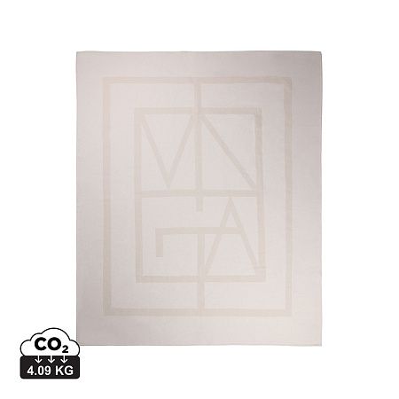 Плед VINGA Monogram из переработанного полиэстера GRS, 170x130 см
