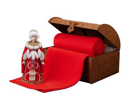 Подарочный набор: кукла фарфоровая, плед флисовый