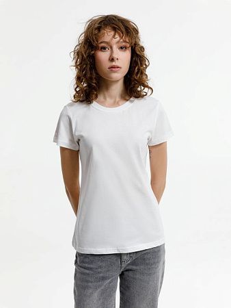 Футболка женская T-bolka Lady, белая (белоснежная), размер S