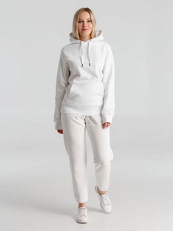 Толстовка с капюшоном унисекс King, белая, размер XS