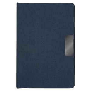 Блокнот Forest Alfa Libra Fabrique А5 с металлическим декоративным элементом, недатированный, в твердой обложке, темно-синий