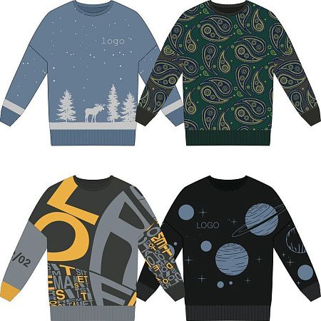 Свитер оверсайз на заказ Tricksy Net, полушерсть, размер L/XL