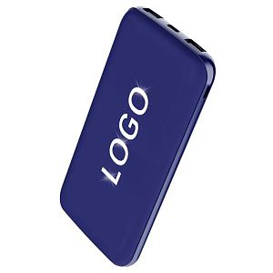 Внешний аккумулятор Kugo, 10000 mAh с подсветкой гравировки, синий