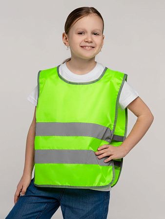 Жилет светоотражающий детский С-2.001Н, желтый неон, размер 4–6 лет (98-115 см)