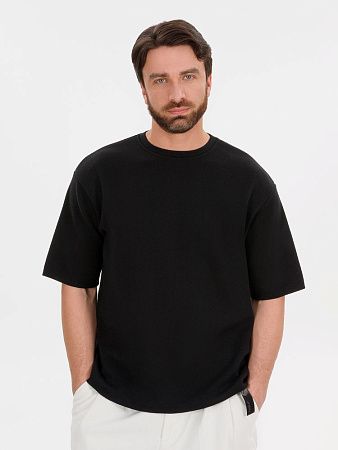 Джемпер с коротким рукавом Siluetti Volumica, черный, размер XS/S