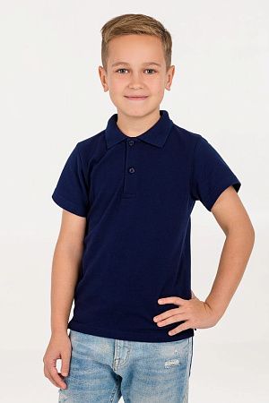 Рубашка поло детская Virma Kids, темно-синяя, размер 12 лет (142-152 см)