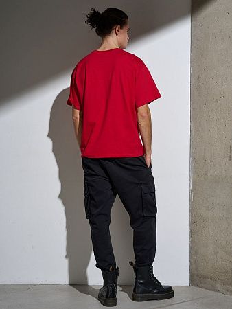Футболка Oversize Premium, красная, размер L