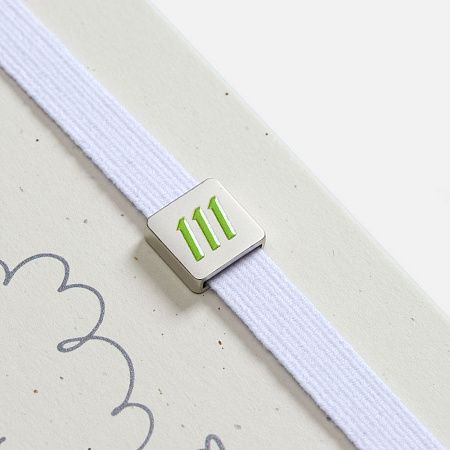 Квадратный шильдик на резинку Direct, матовый серебристый