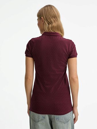 Рубашка поло женская Brandy Women, бордовая с белым, размер XS