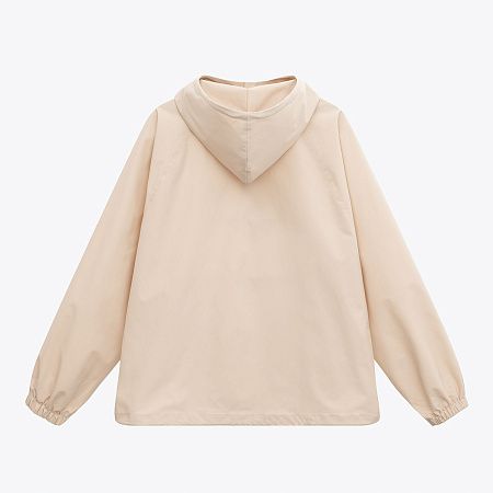 Ветровка (анорак) оверсайз унисекс RISSMAN, бежевая, размер XL/XXL